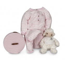 Happy stripes pink layette